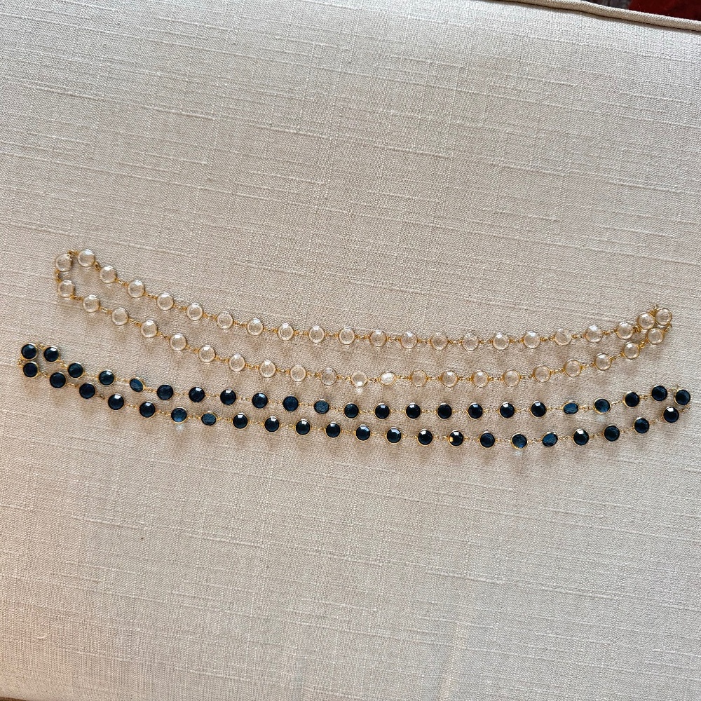 Two Vintage Neiman Marcus Swarovski Crystal Necklaces